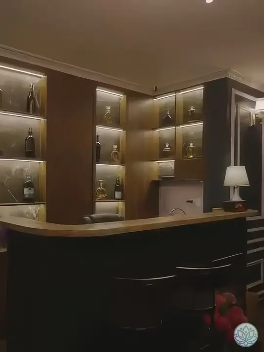 고풍스러운 분위기의 리셉션 데스크