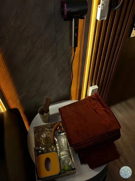 수건과 고객용 비품 세트