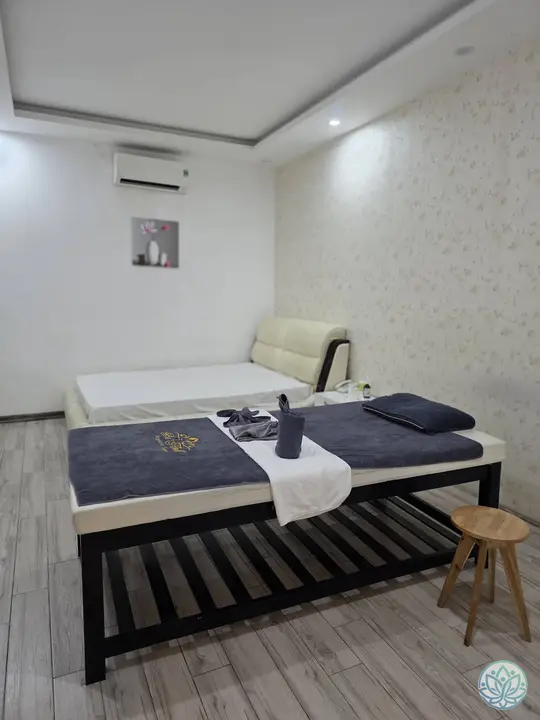 스파 룸 내부 침대