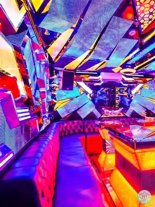 보라색 가죽 소파 룸