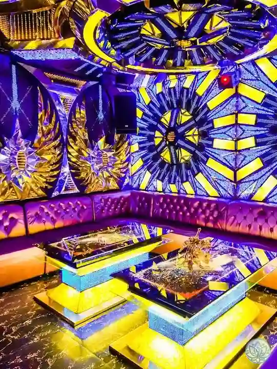 대형 만다라 패턴 벽면