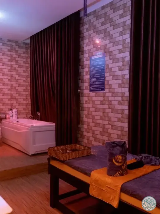 고급스러운 전용 욕조