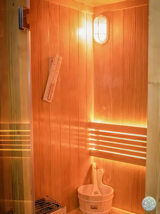 사우나 이용시 내부 모습
