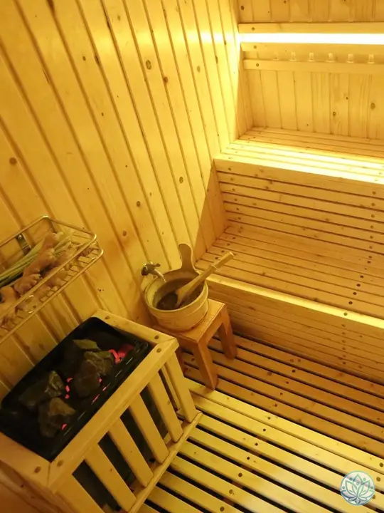 사우나실의 실내 모습