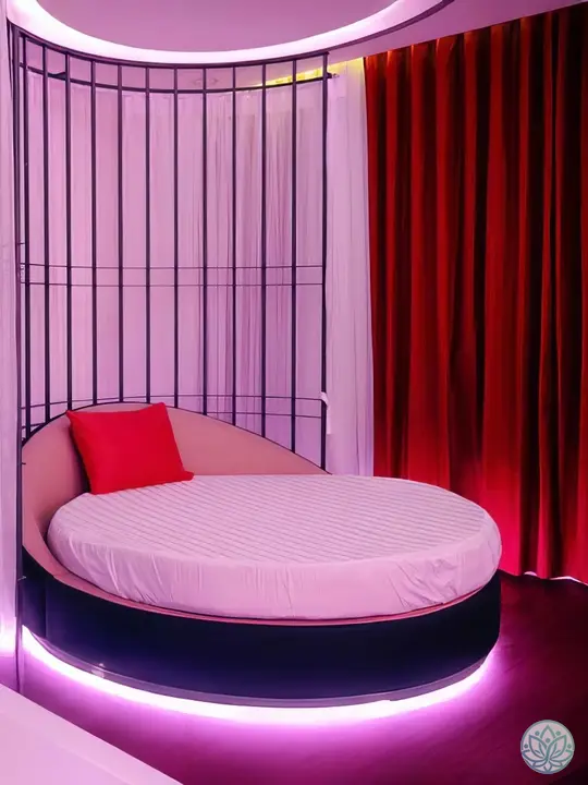 원형 베드가 세팅된 룸의 모습