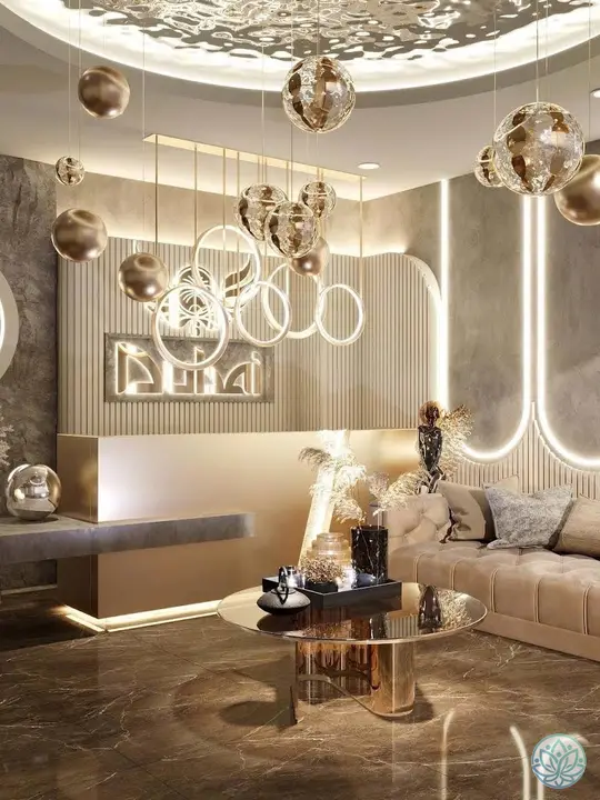 리셉션 데스크와 고객 대기 공간