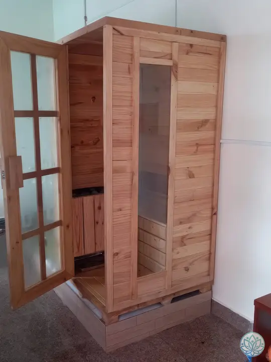 1인용 나무 사우나